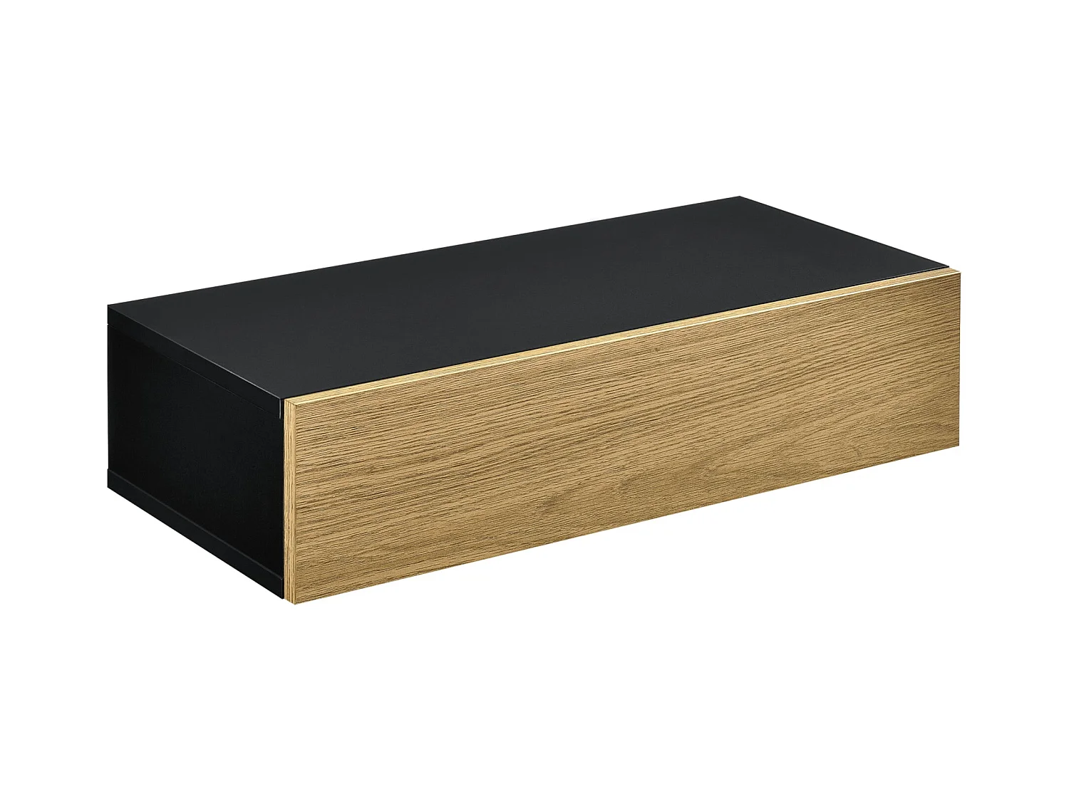 Mensola da parete con piano in truciolato 50 cm legno nero 03_0001716