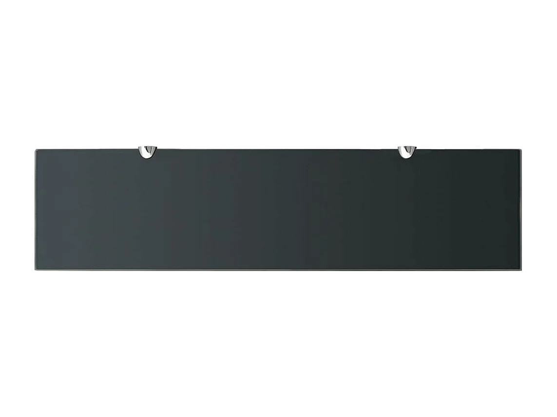 Mensola pensile di design in vetro 80x20 cm 8 mm nero 2702156/2