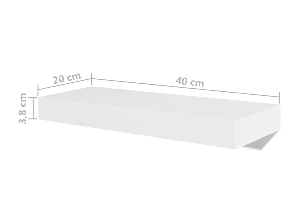 Prateleira de armário para móveis de design de parede 4 peças branco 40 cm 2702261