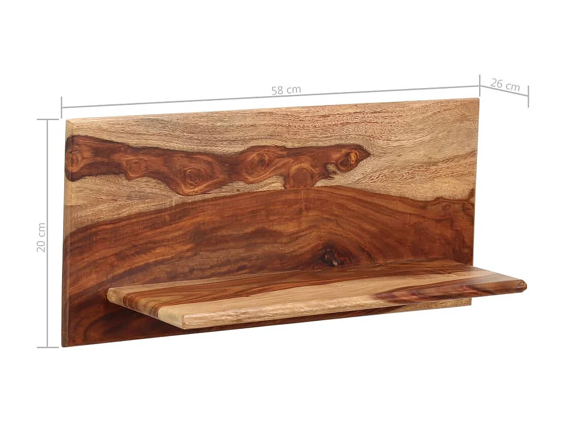Mueble de diseño de pared estante para armario 2 piezas 58 cm Madera maciza 2702233/2