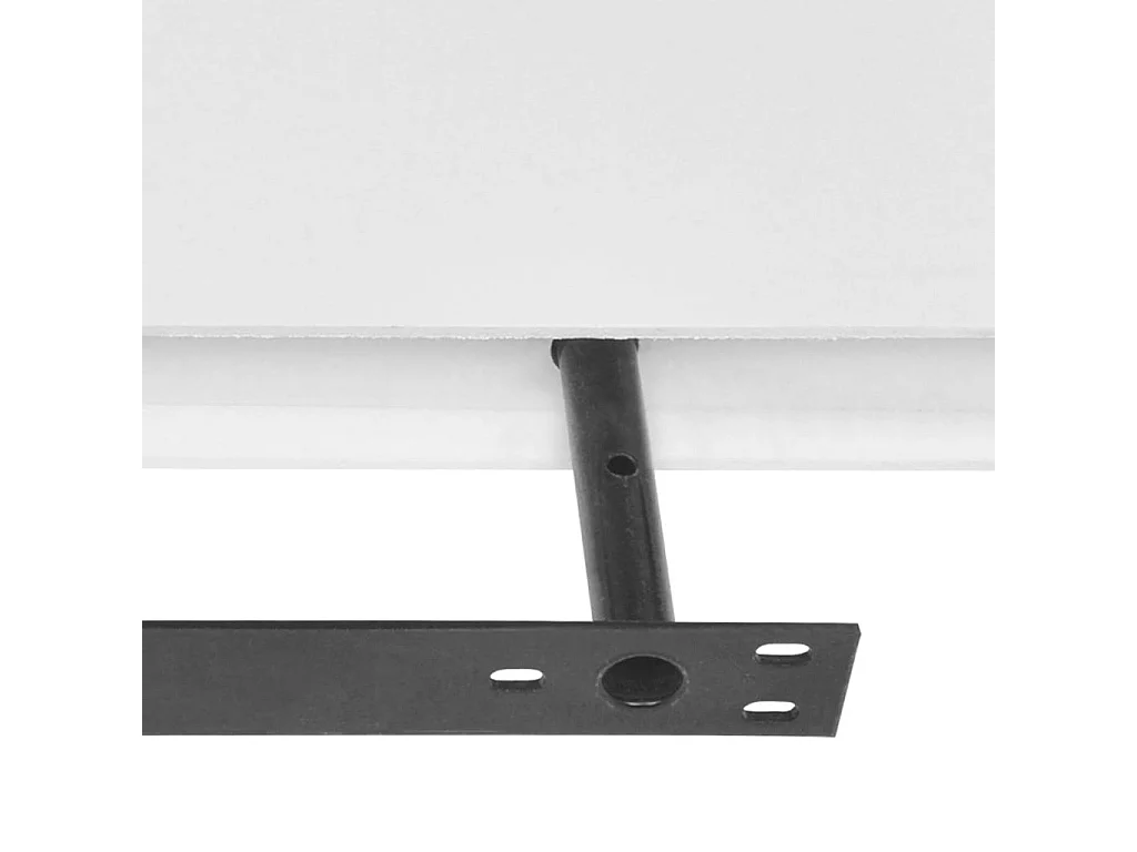 Estante de pared de diseño x2 en MDF blanco para DVD/libros 2702110/2