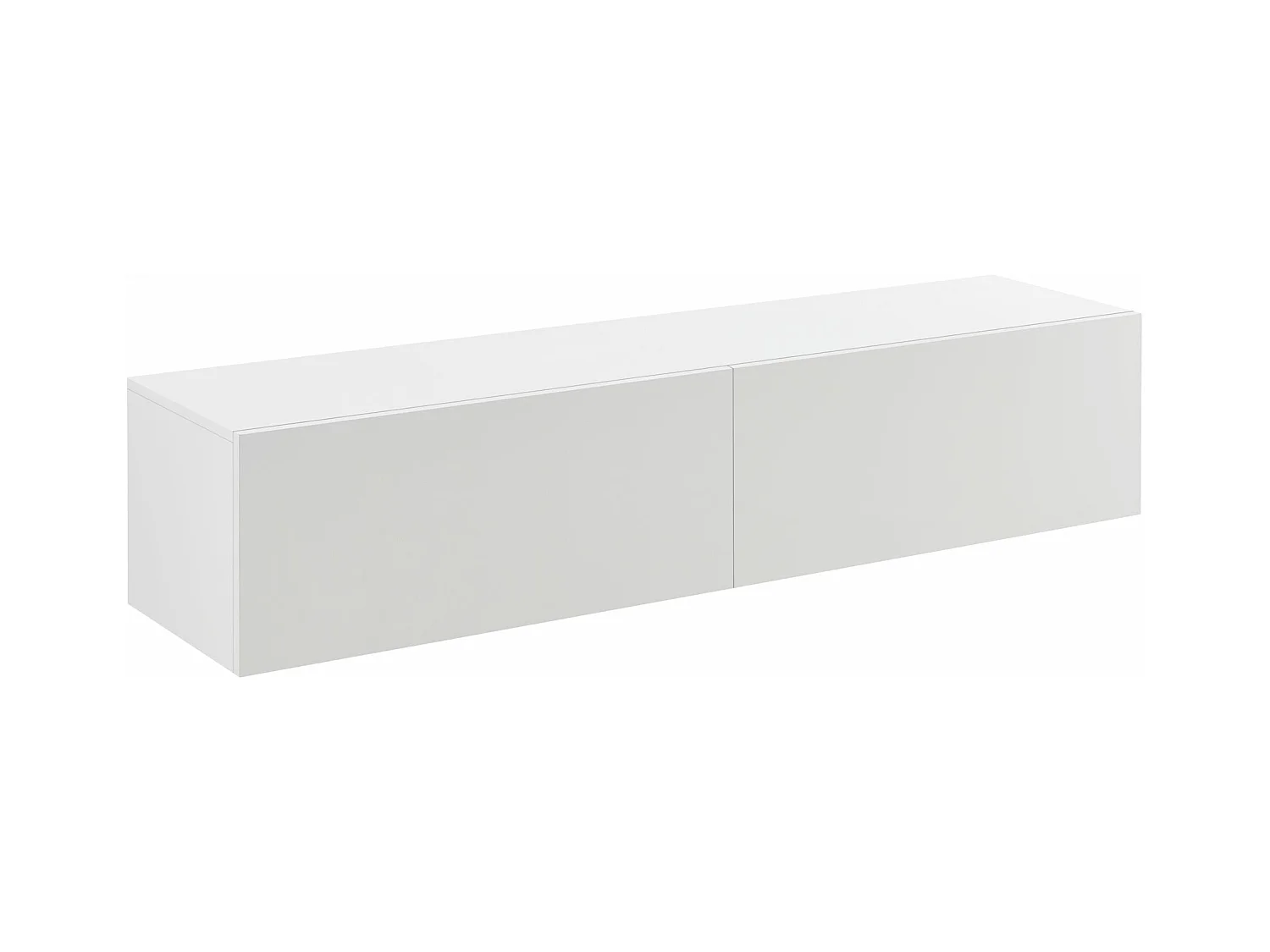 Mensola da parete di design elegante mobile porta TV con 2 cassetti 140 cm bianco 03_0005188
