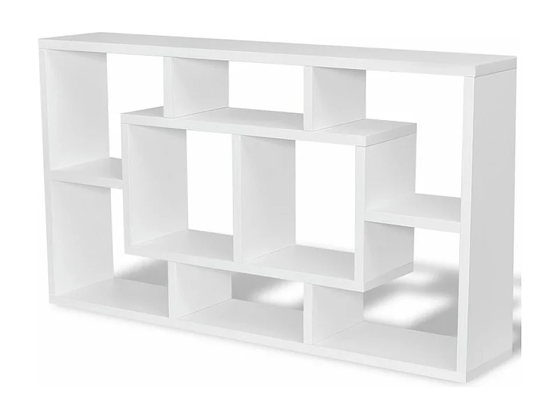 Mueble de pared de diseño con 8 compartimentos en blanco 2702117/3