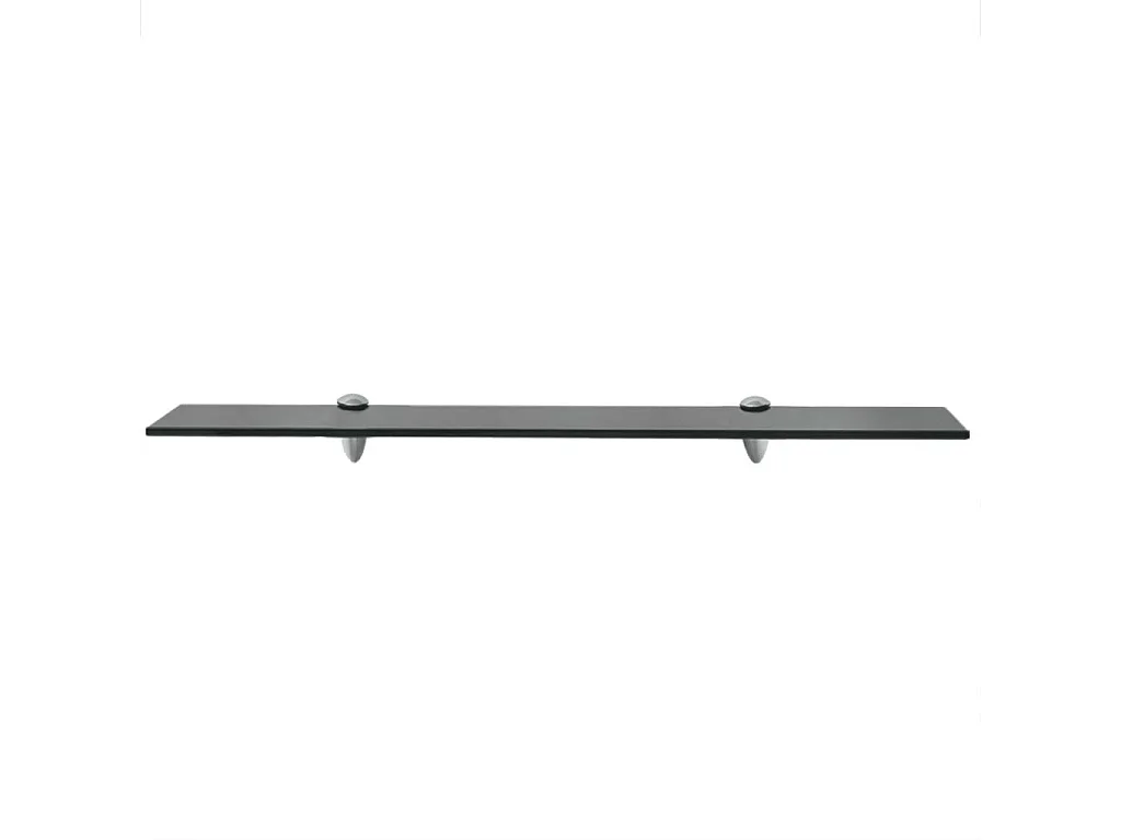 Mensola pensile di design in vetro 70 x 20 cm 8 mm nero 2702155/2