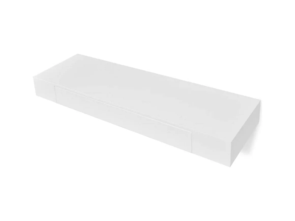Scaffale per mobili di design a parete con cassetti 2 pezzi Bianco 80 cm 2702267