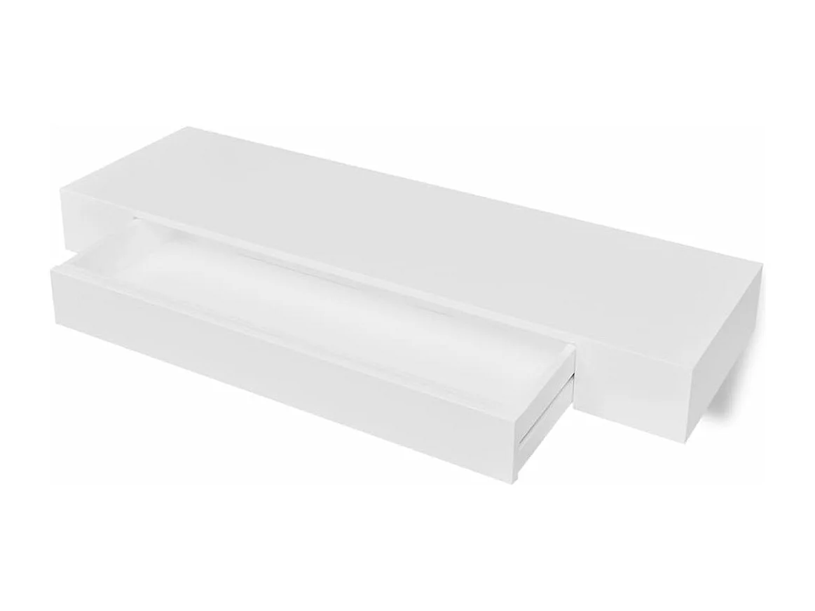 Étagère meuble design murales blanche 80 x 25 x 8 cm 2702267