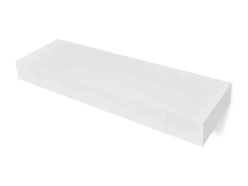 Étagère meuble design murales blanche 80 x 25 x 8 cm 2702267