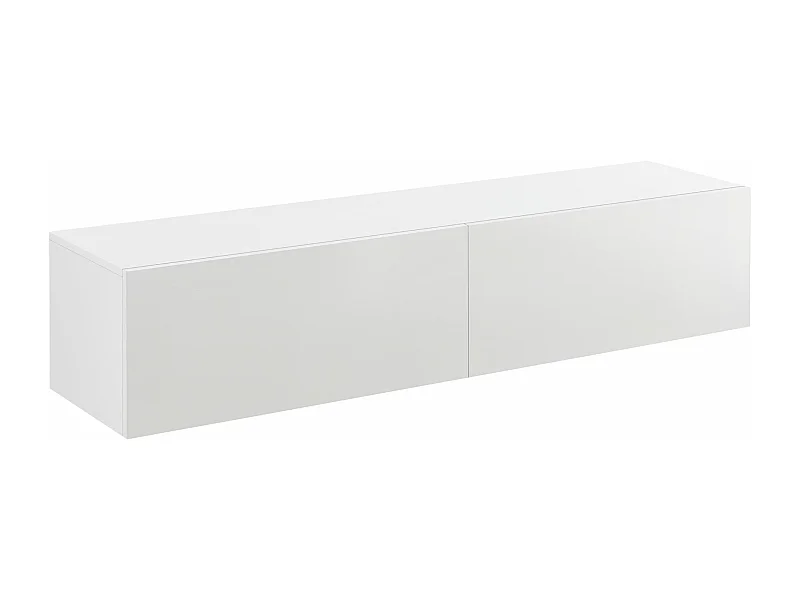 Estante de pared de diseño mueble para TV con 2 cajones 140 cm blanco 03_0005187