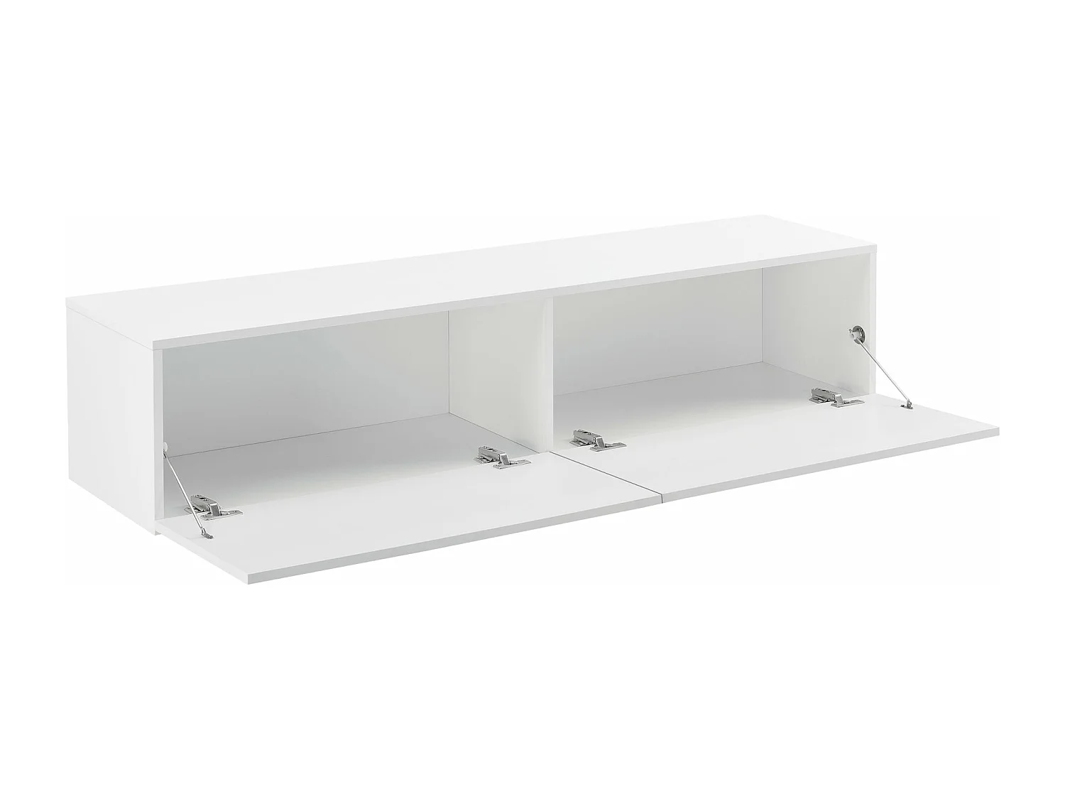 Prateleira de parede designer móvel de suporte para TV com 2 gavetas 140 cm branco 03_0005187