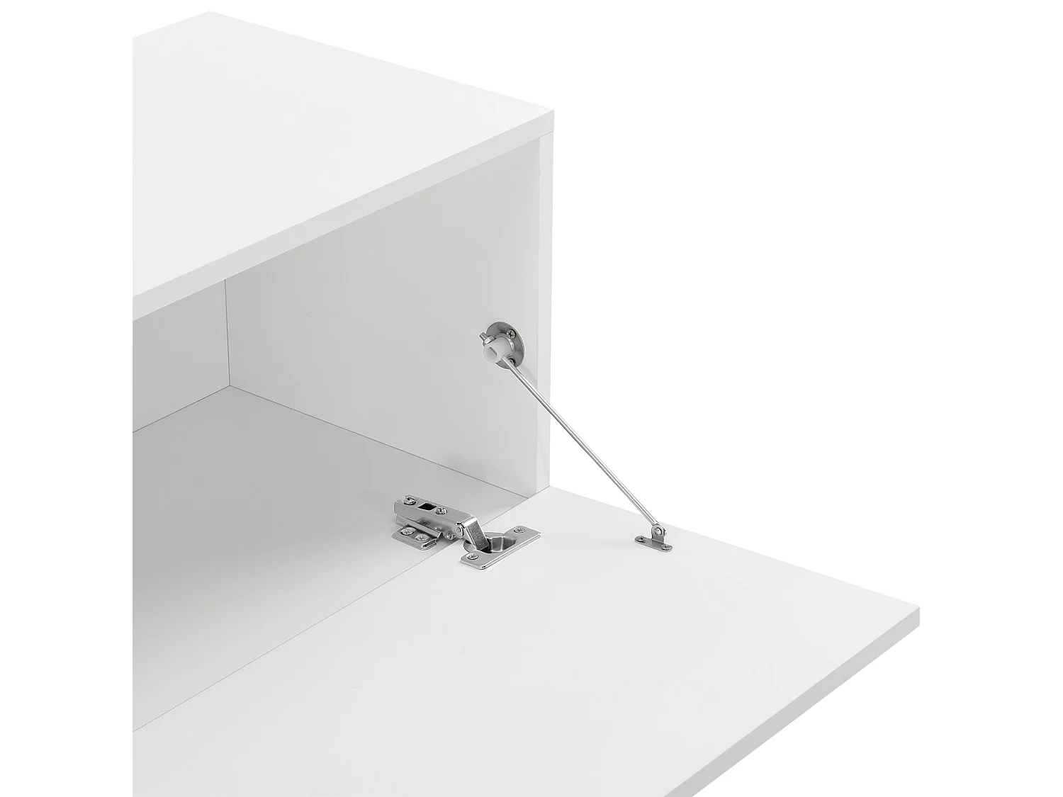 Prateleira de parede designer móvel de suporte para TV com 2 gavetas 140 cm branco 03_0005187