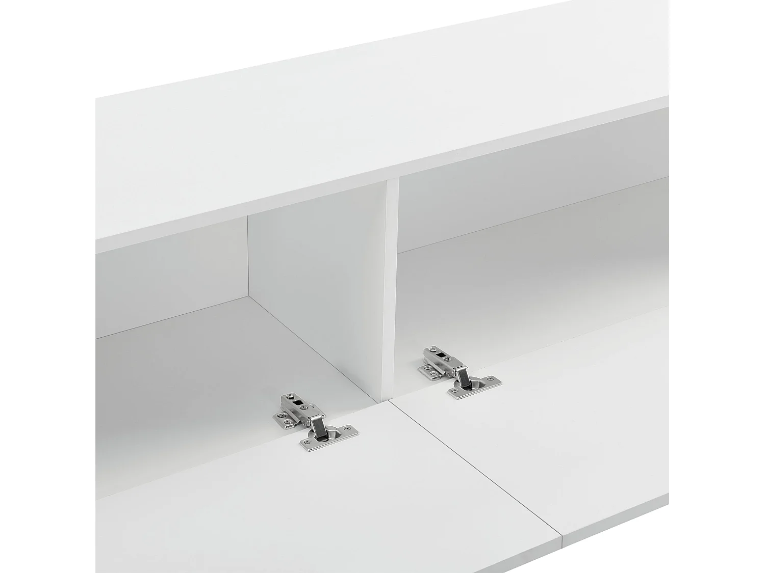 Prateleira de parede designer móvel de suporte para TV com 2 gavetas 140 cm branco 03_0005187