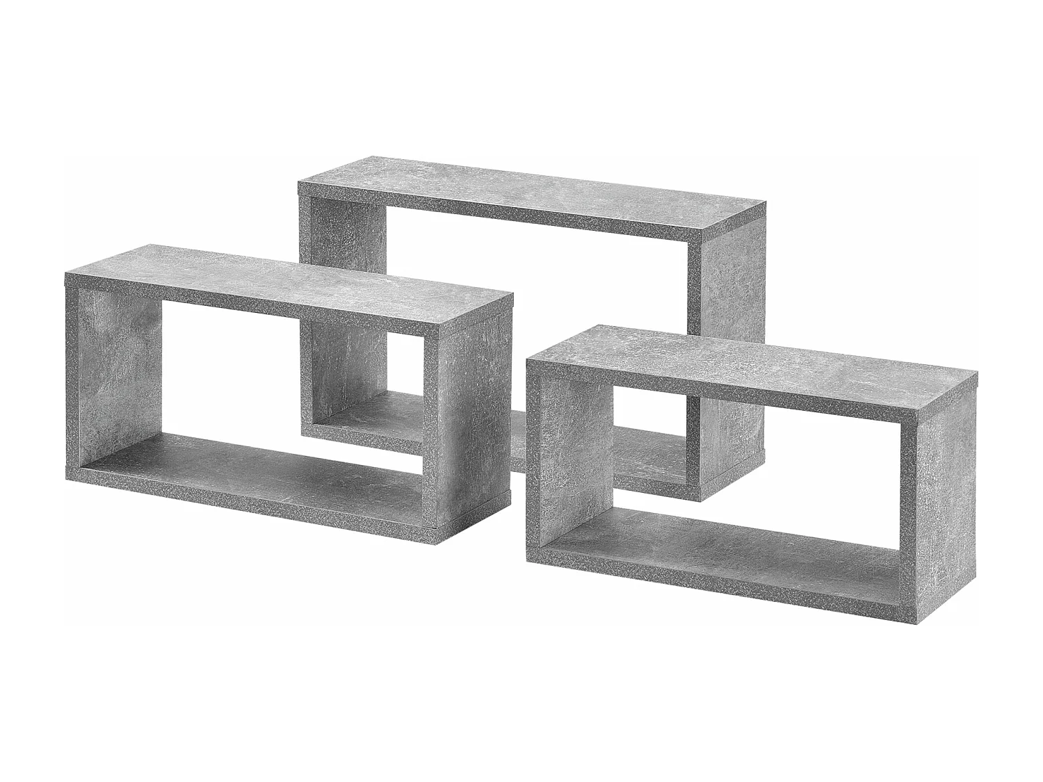 Lot de 3 étagères grise 45 x 14.5 x 27 cm 03_0005794