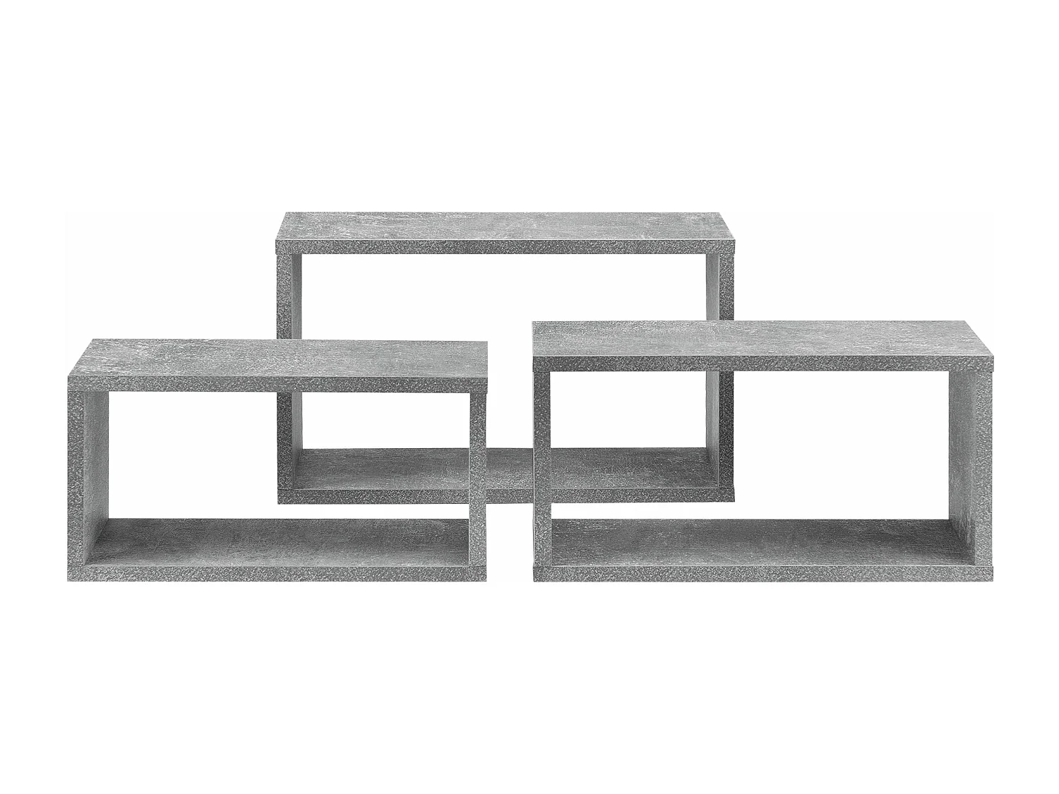 Lot de 3 étagères grise 45 x 14.5 x 27 cm 03_0005794