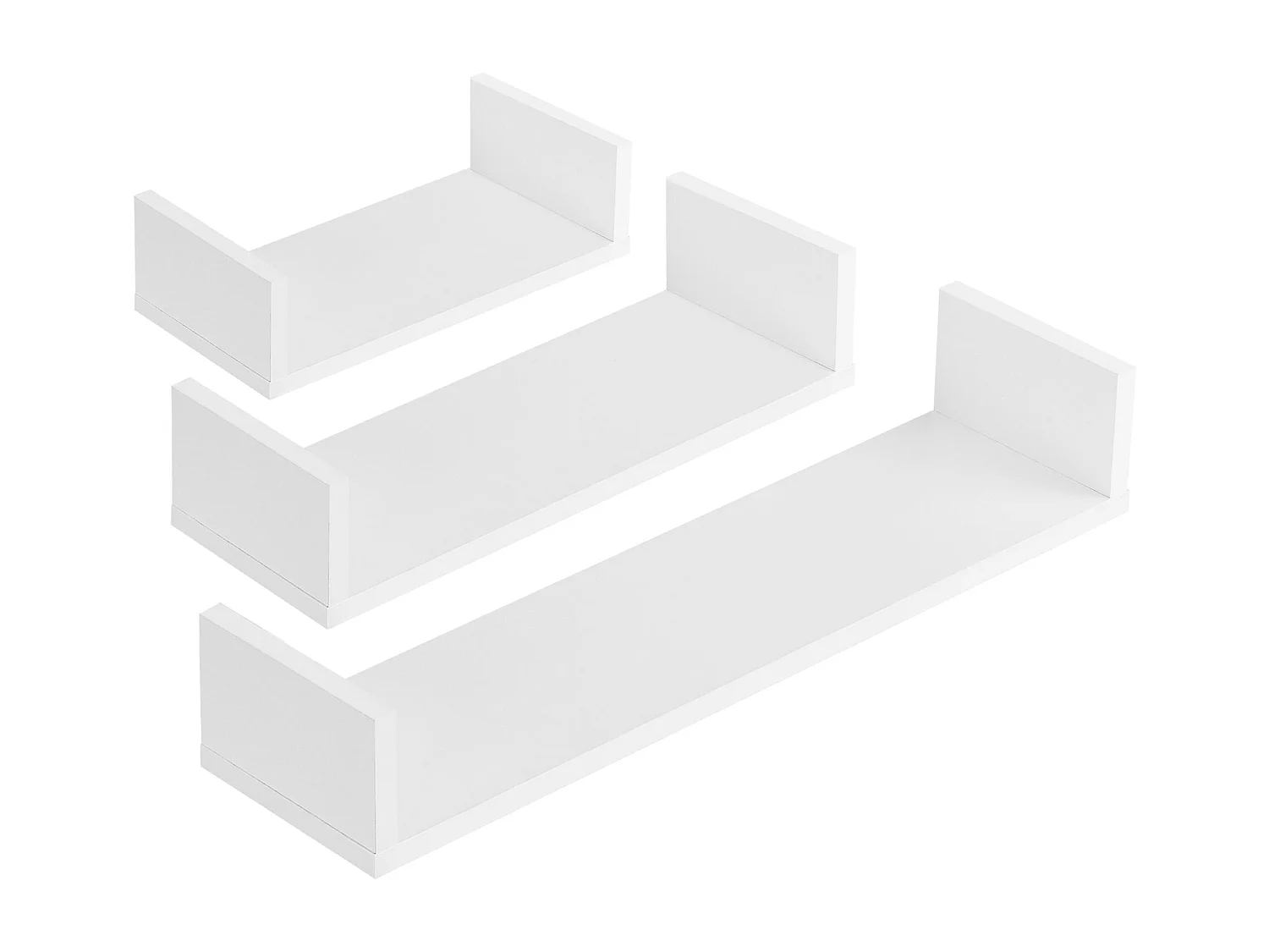 Lot de 3 étagères blanche 60 x 15 x 10 cm 03_0005795