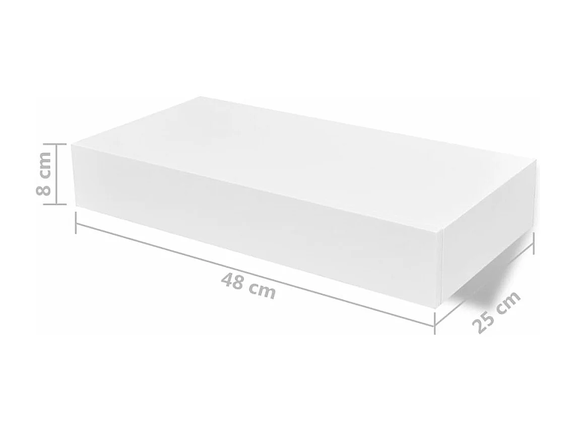 Estantería de pared de diseño con cajones 2 piezas Blanco 48 cm 2702266