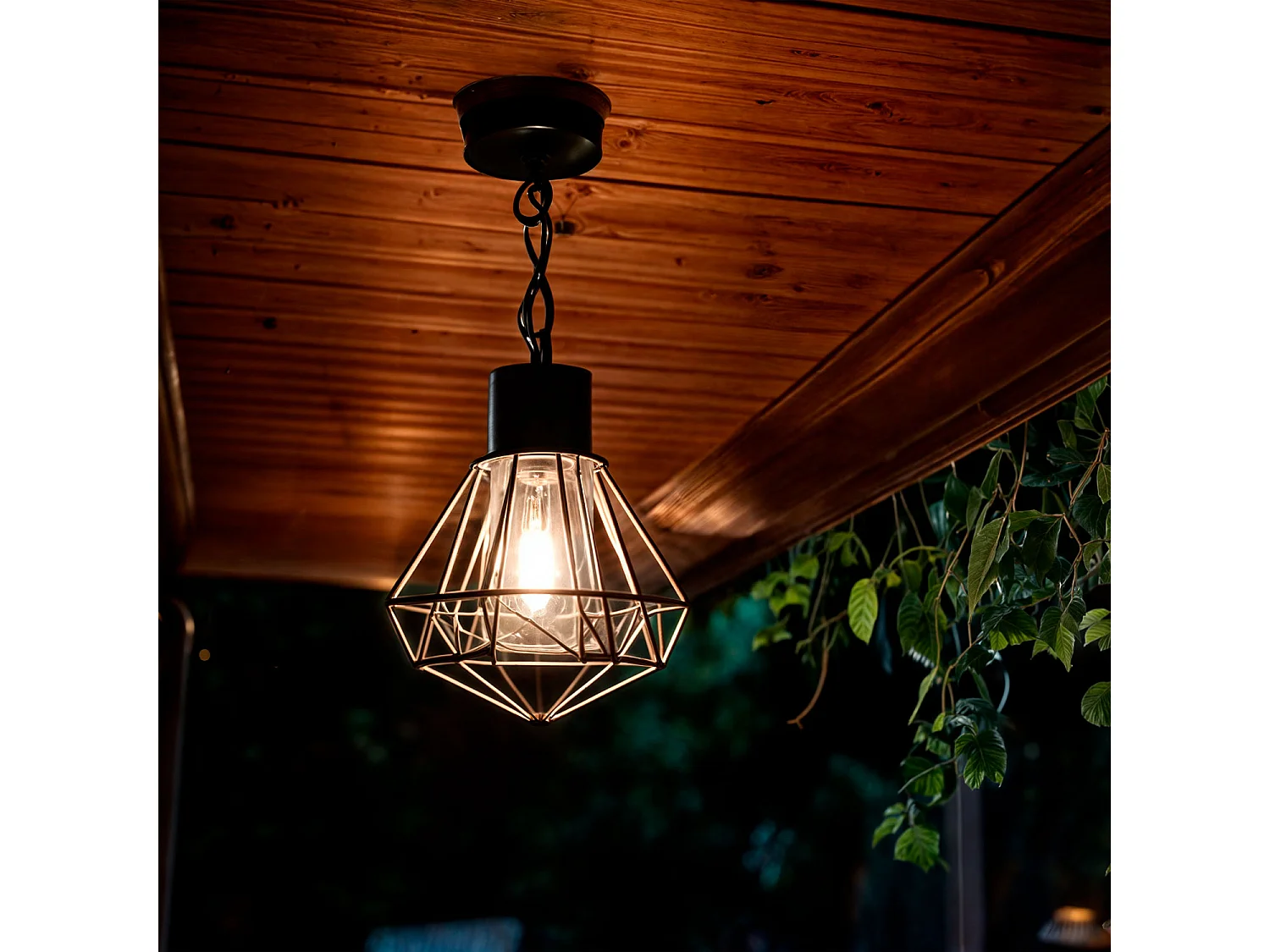 Suspension Extérieure Acier Inoxydable Niamey Noir