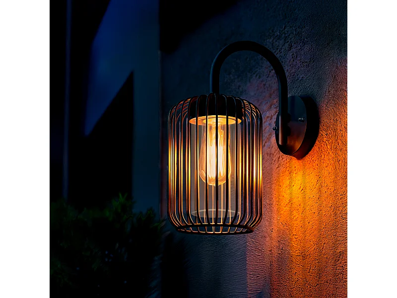 Lampada da Parete per Esterni Acciaio Inox Dadawa Round Nero