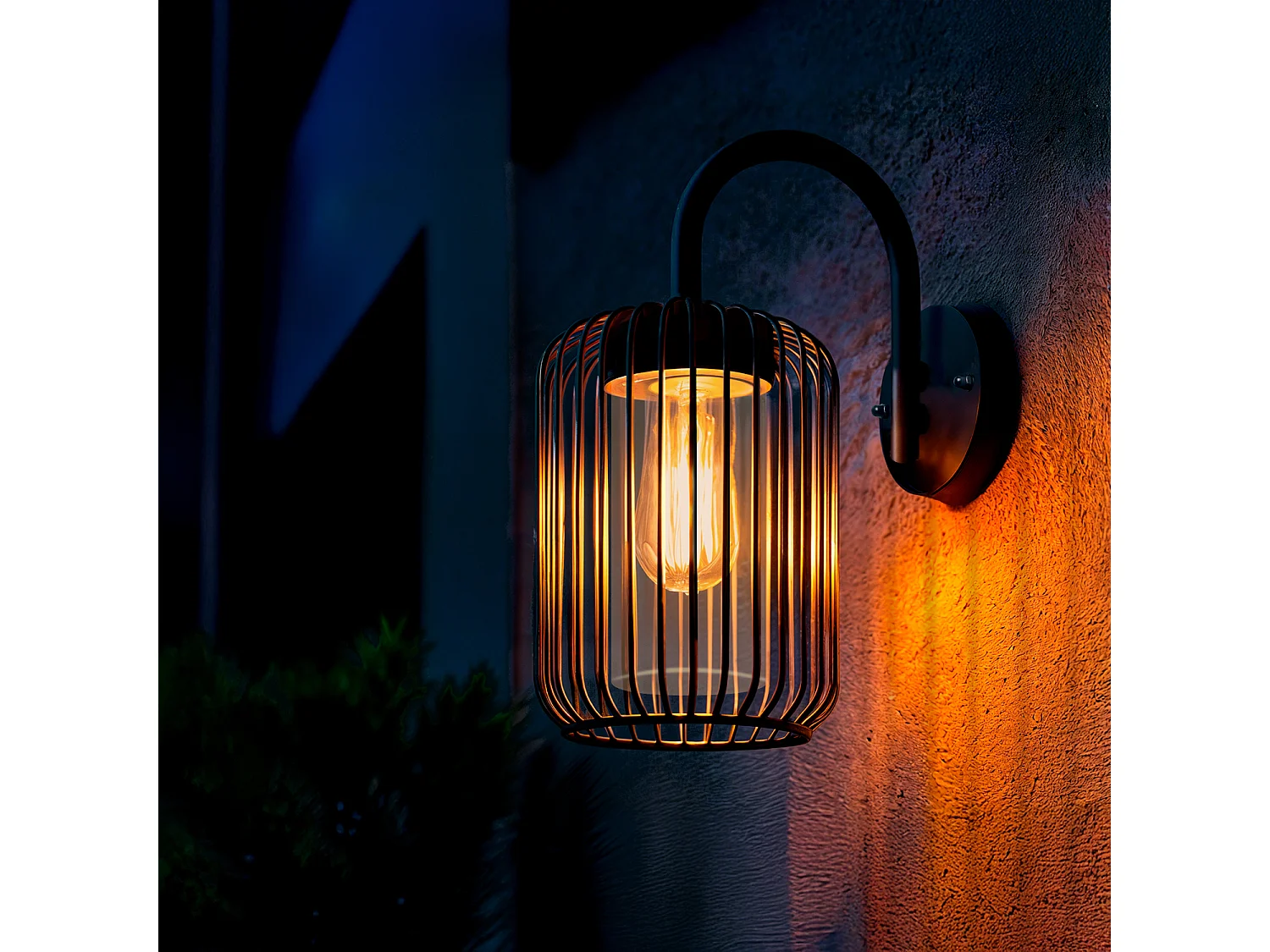 Lampada da Parete per Esterni Acciaio Inox Dadawa Round Nero