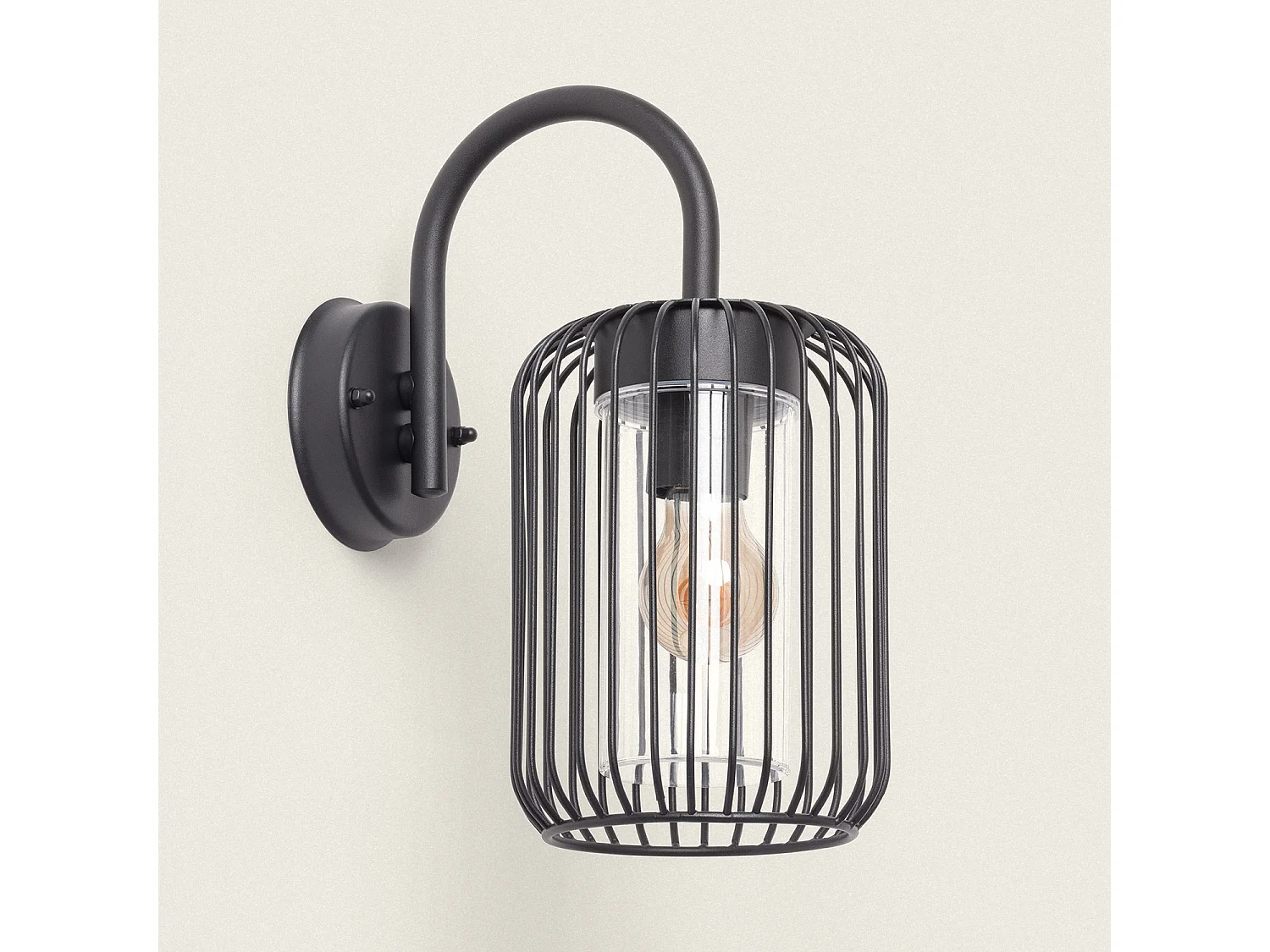 Lampada da Parete per Esterni Acciaio Inox Dadawa Round Nero