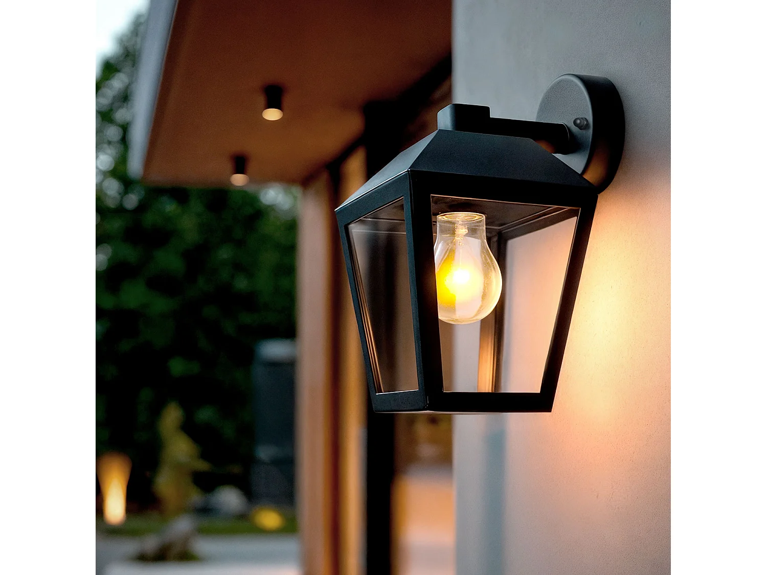 Lampada da Parete per Esterni Alluminio Ketsa Nero