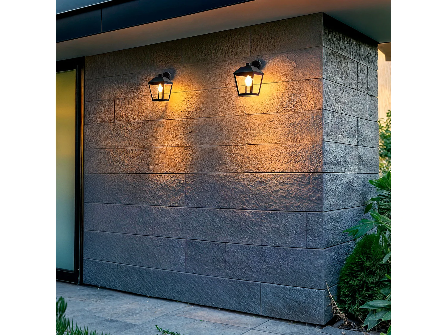 Lampada da Parete per Esterni Alluminio Ketsa Nero