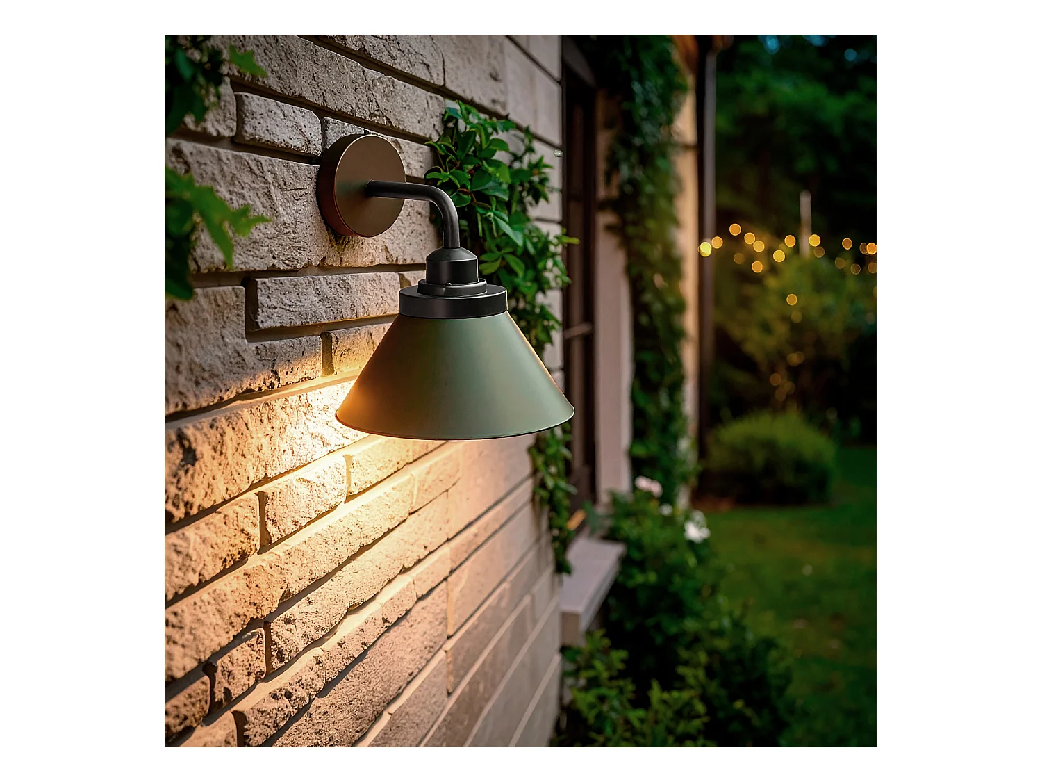 Lámpara de Pared Exterior Aluminio Medow Verde