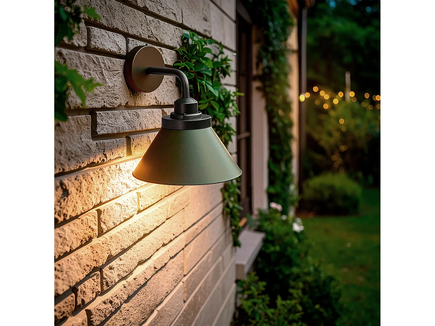 Lampe Murale Extérieure Aluminium Medow Vert