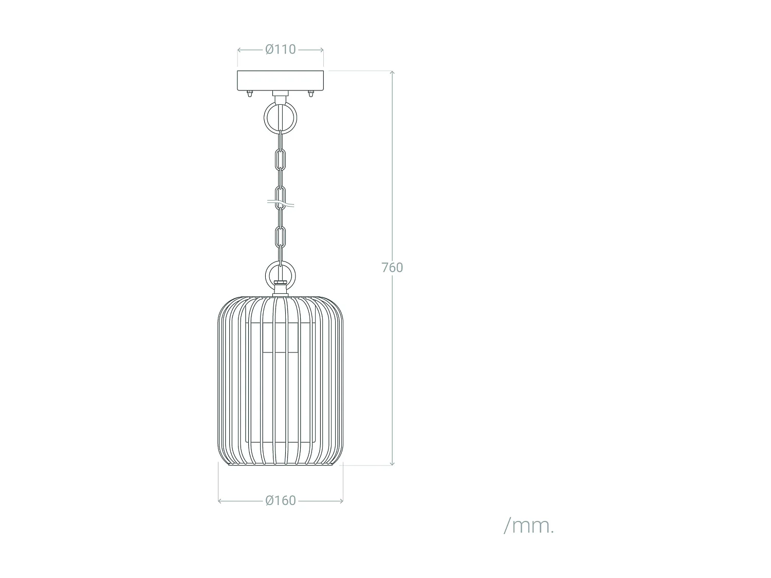Lampada a Sospensione per Esterni Acciaio Inossidabile Dadawa Nero