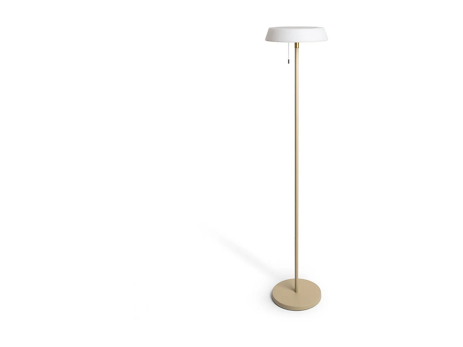 Lámpara de Pie Solar Exterior LED 2.6W Metal Aldana Crema
