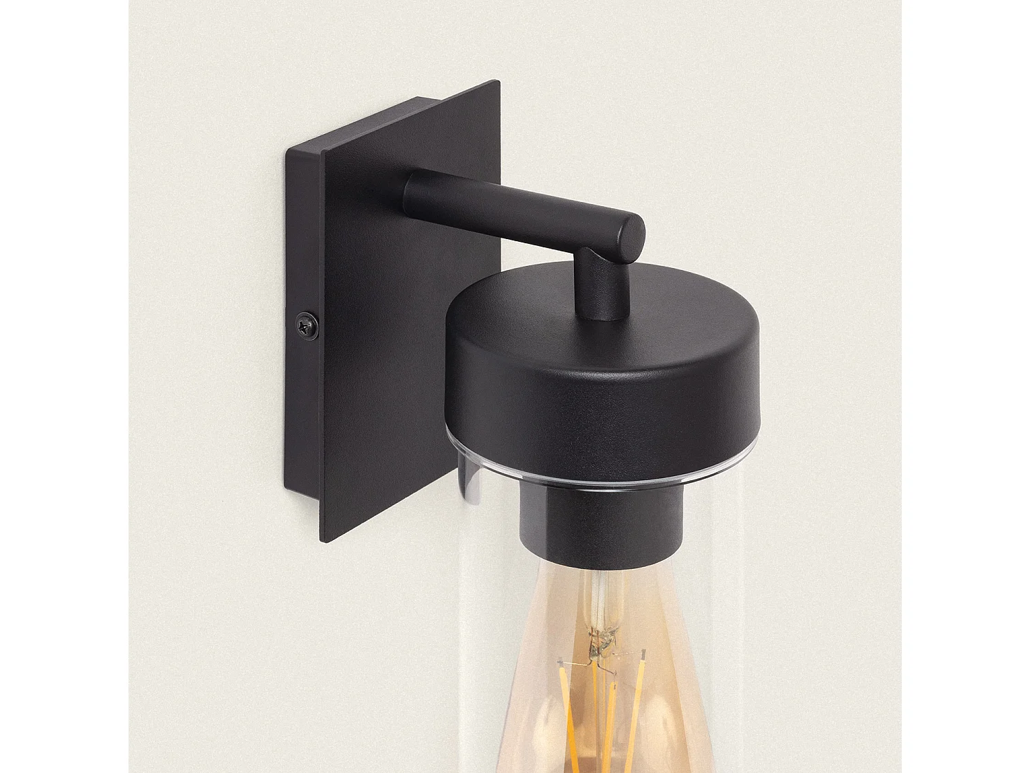 Lámpara de Pared Exterior Aluminio Lutsha Negro