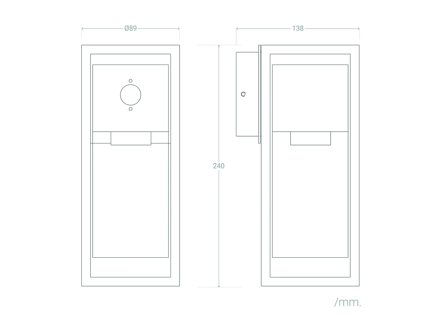 Lámpara de Pared Exterior Aluminio Lutsha Negro