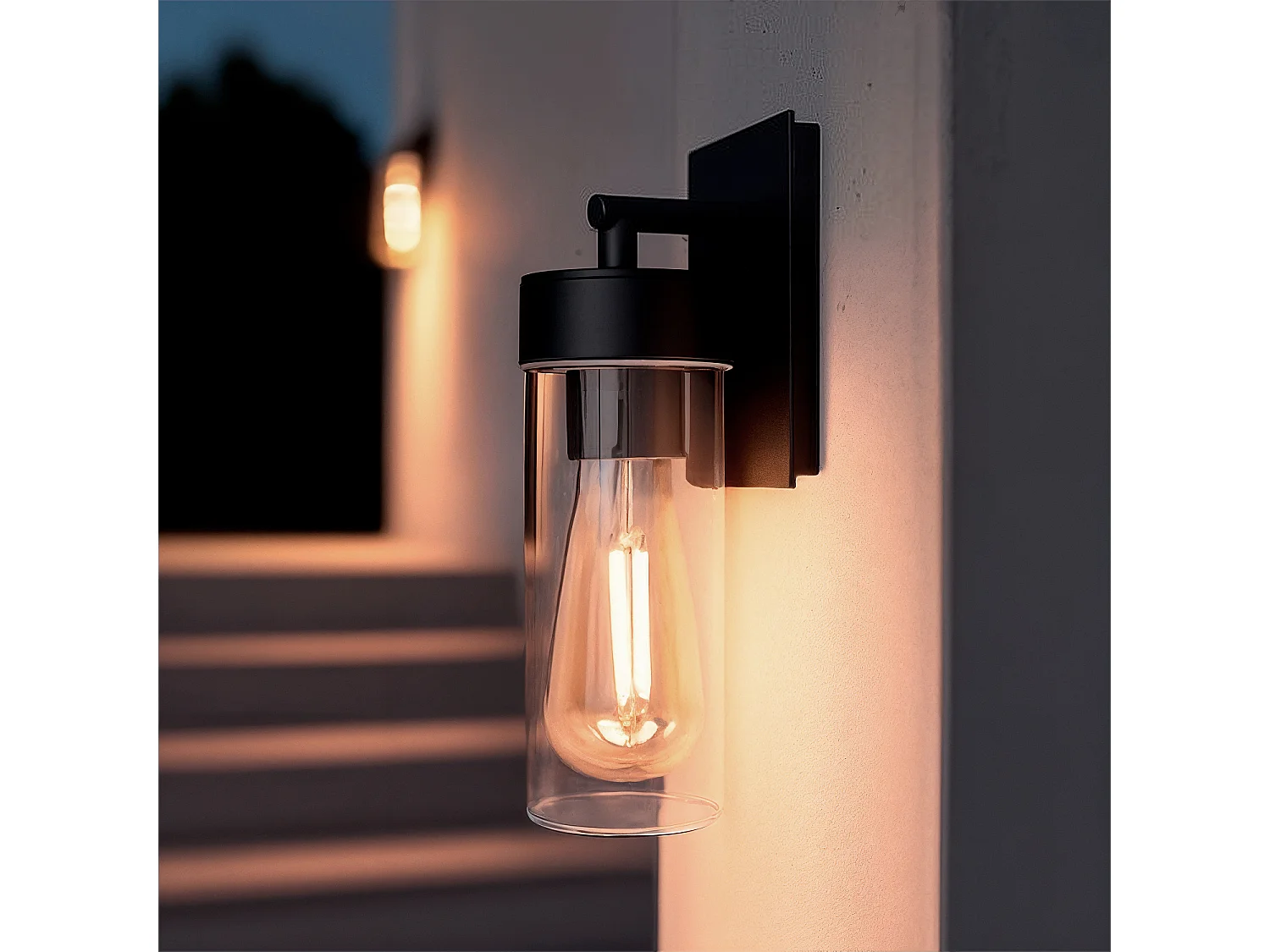 Lampe Murale Extérieure Aluminium Lutsha Noir