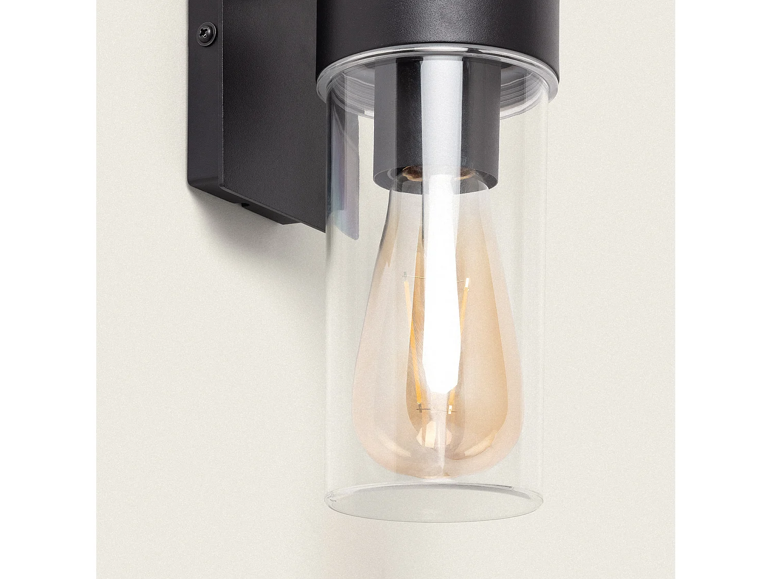 Lampe Murale Extérieure Aluminium Lutsha Noir