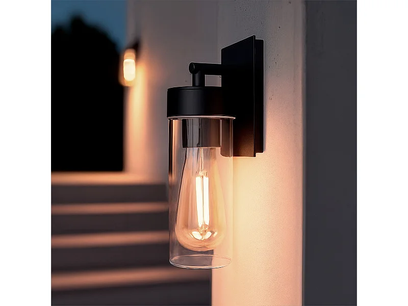 Lampe Murale Extérieure Aluminium Lutsha Noir