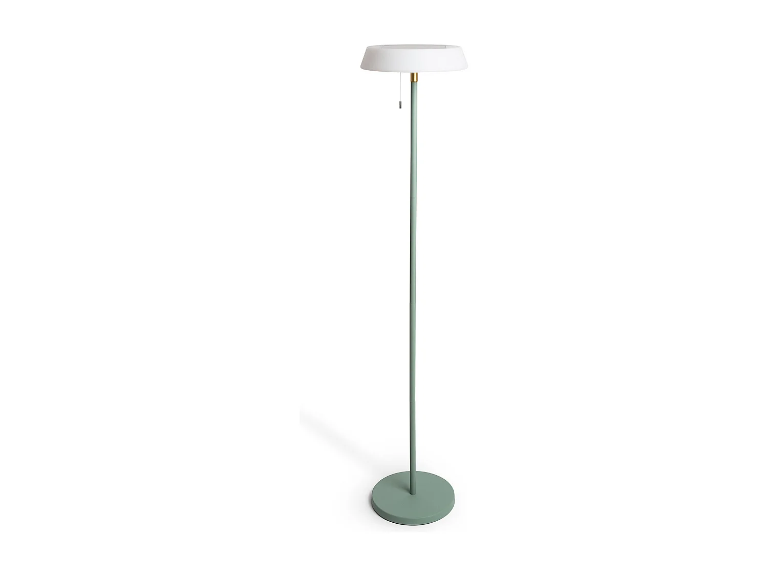 Lámpara de Pie Solar Exterior LED 2.6W Metal Aldana Verde Celadón