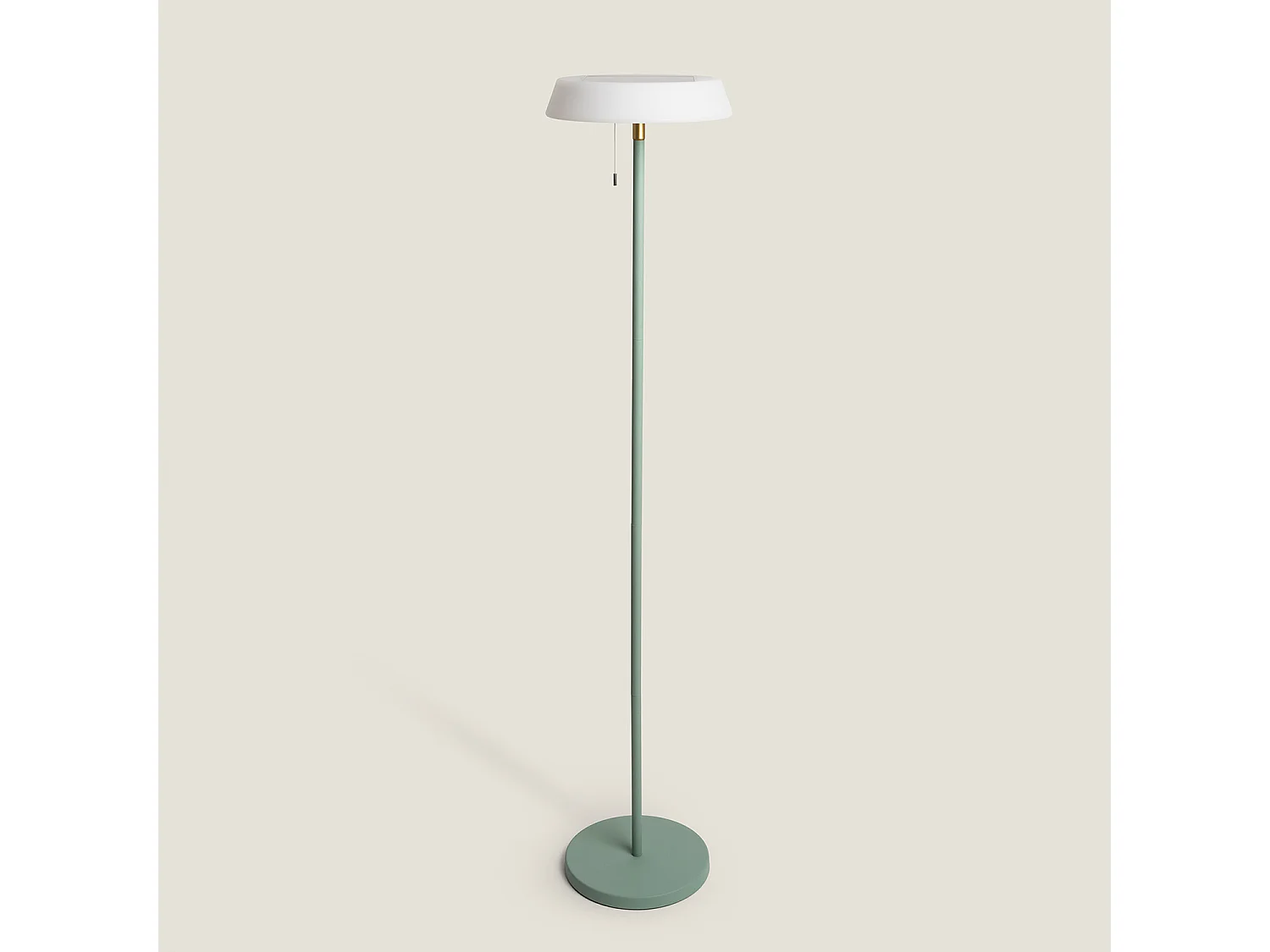 Lámpara de Pie Solar Exterior LED 2.6W Metal Aldana Verde Celadón