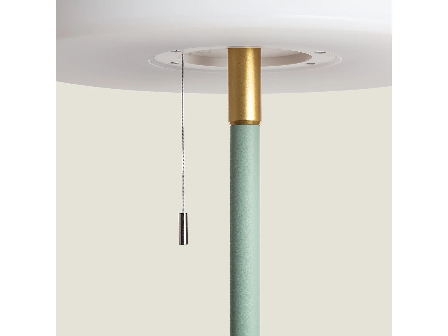 Lámpara de Pie Solar Exterior LED 2.6W Metal Aldana Verde Celadón