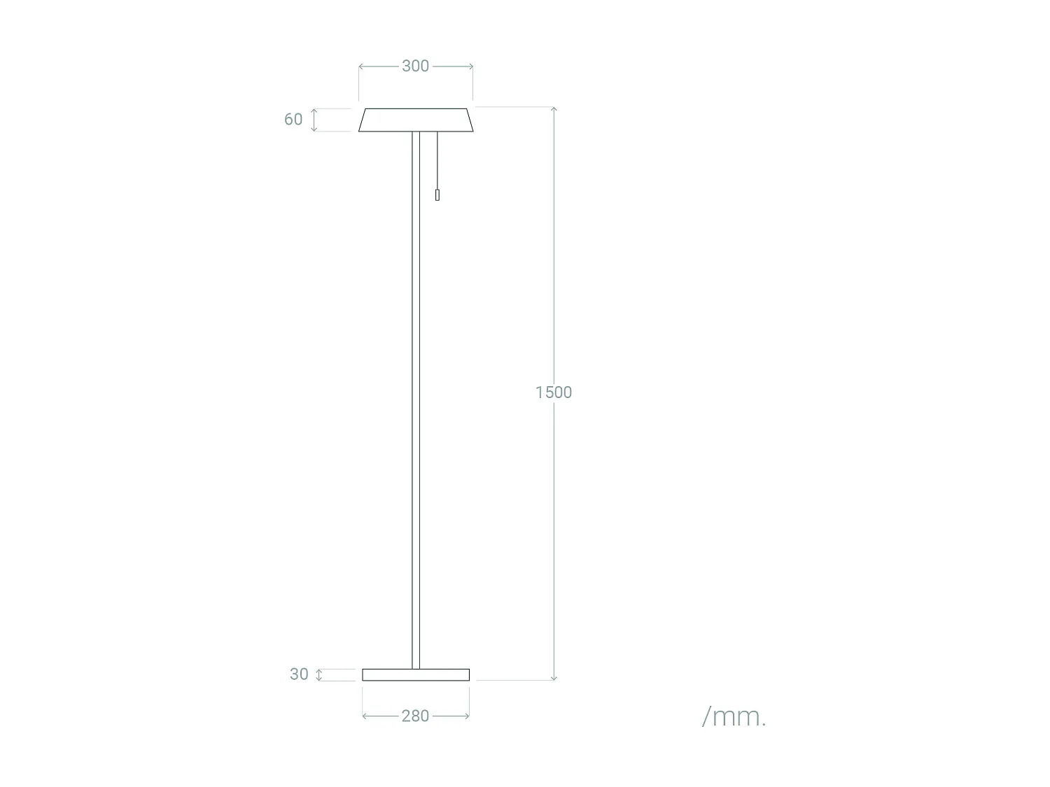 Lámpara de Pie Solar Exterior LED 2.6W Metal Aldana Verde Celadón