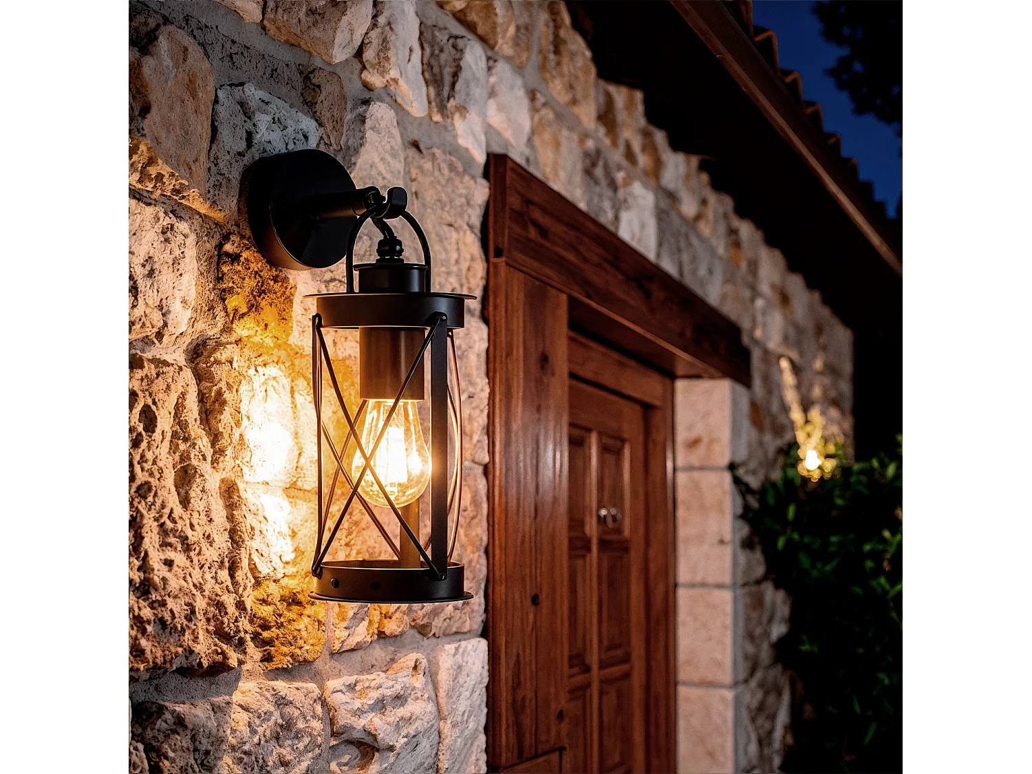 Lampada da Parete per Esterni Acciaio Inox Gedja Nero