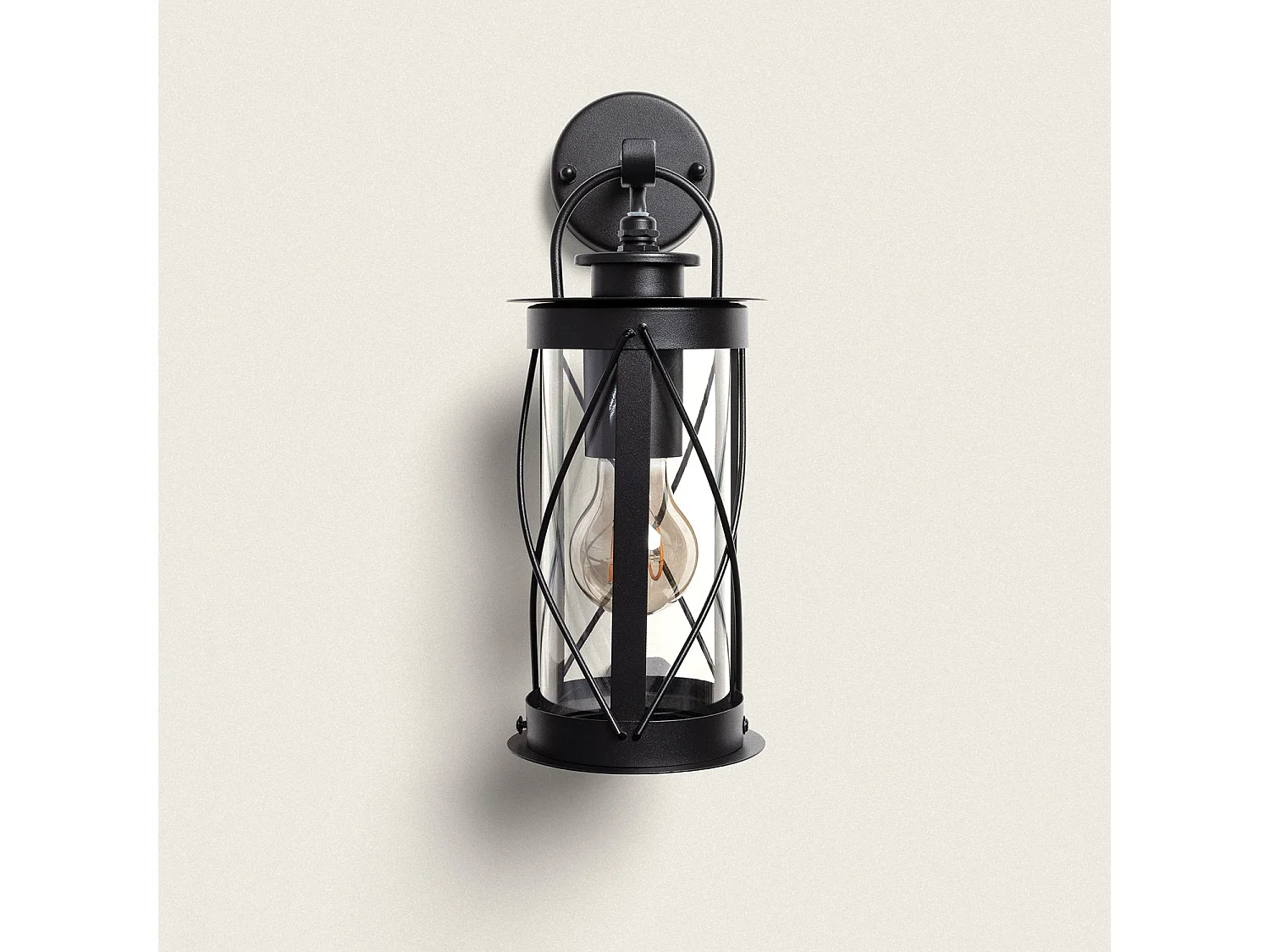 Lampada da Parete per Esterni Acciaio Inox Gedja Nero