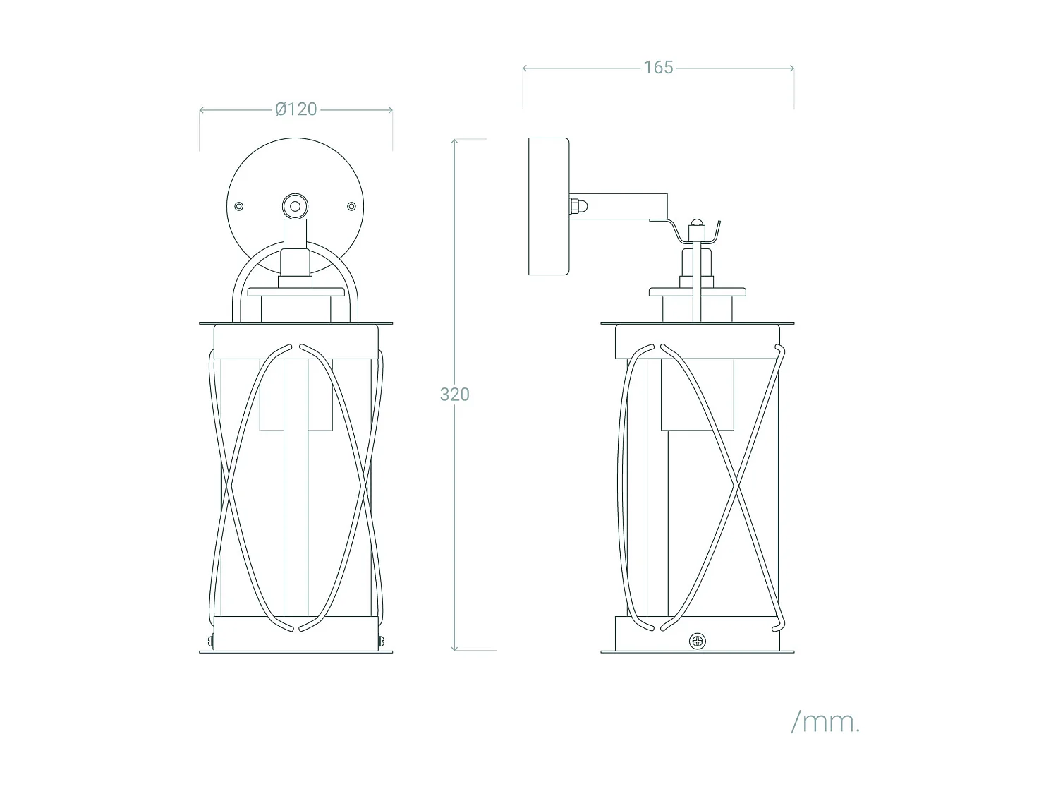 Lampe Murale Extérieure Acier Inoxydable Gedja Noir