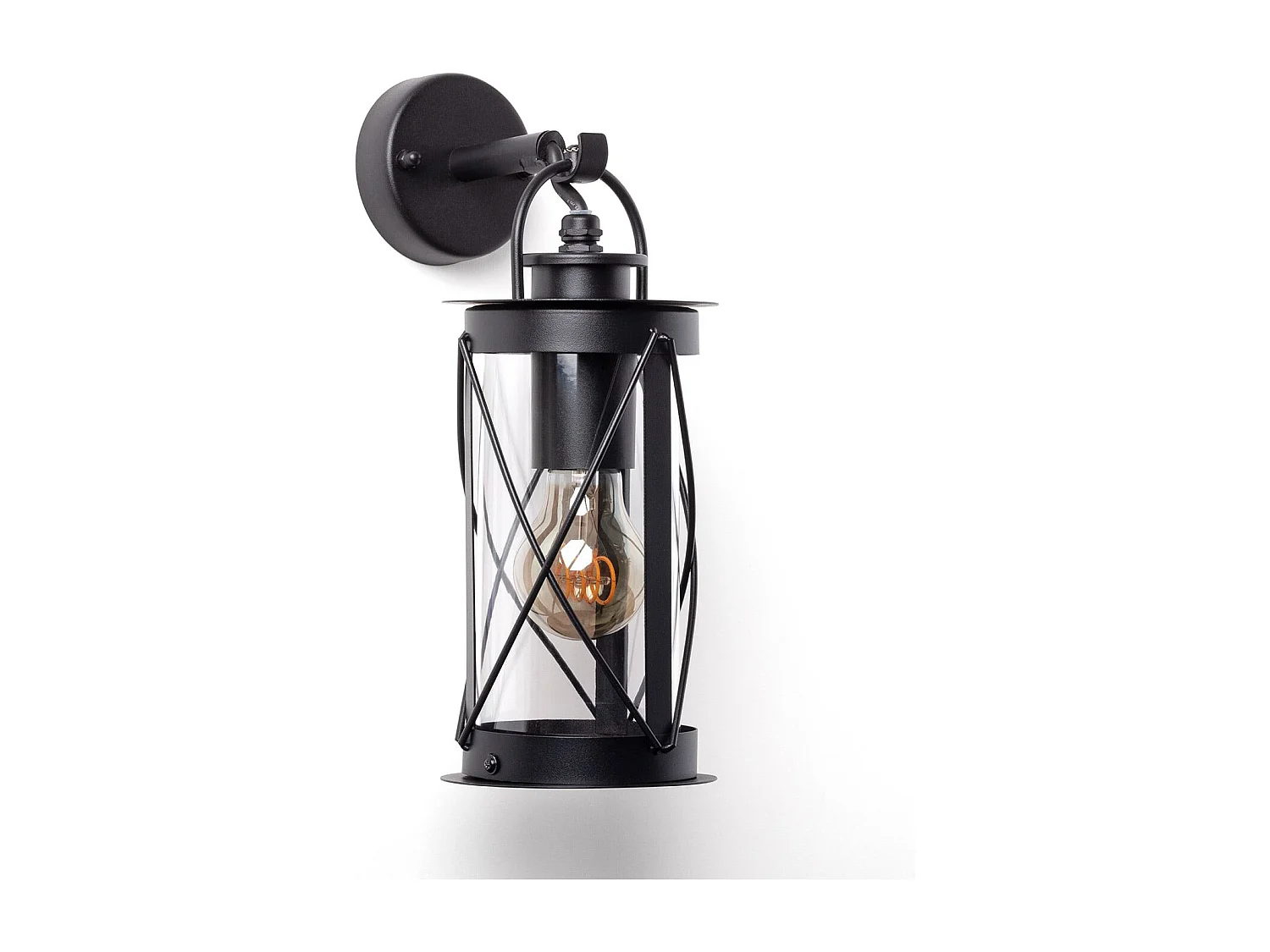 Lampada da Parete per Esterni Acciaio Inox Gedja Nero