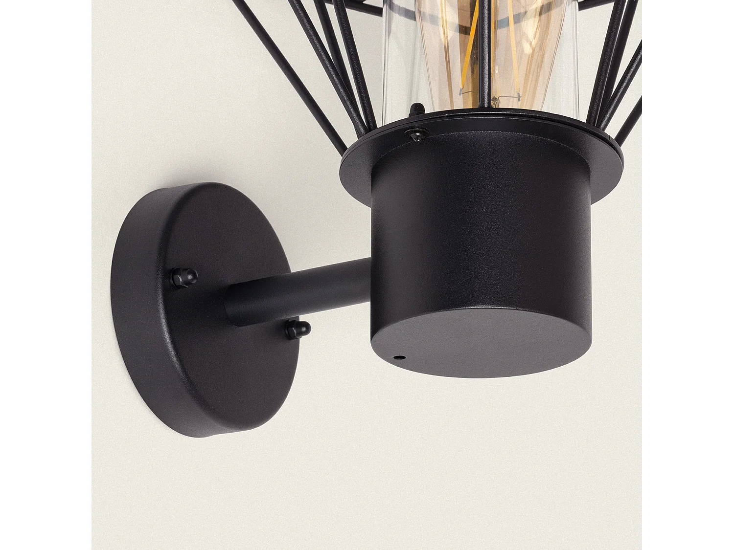 Lampada da Parete per Esterni Acciaio Inox Niamey Nero