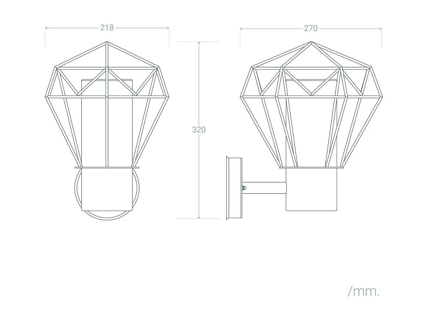 Lampada da Parete per Esterni Acciaio Inox Niamey Nero