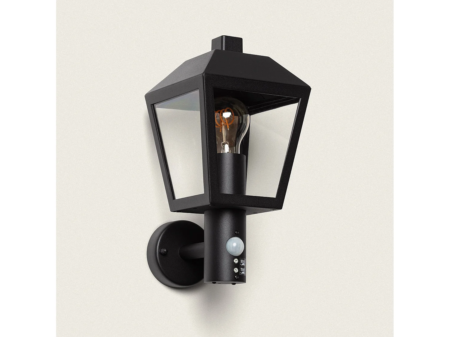 Lampe Murale Extérieure Aluminium avec Détecteur de Mouvement Mukom Noir