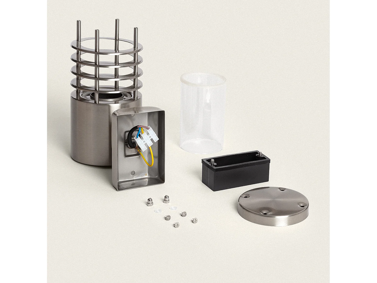 Lampe Murale Extérieure Acier Inoxydable Cloony Gris