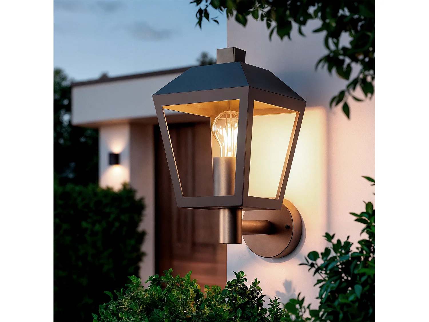 Lámpara de Pared Exterior Aluminio Mukom Negro