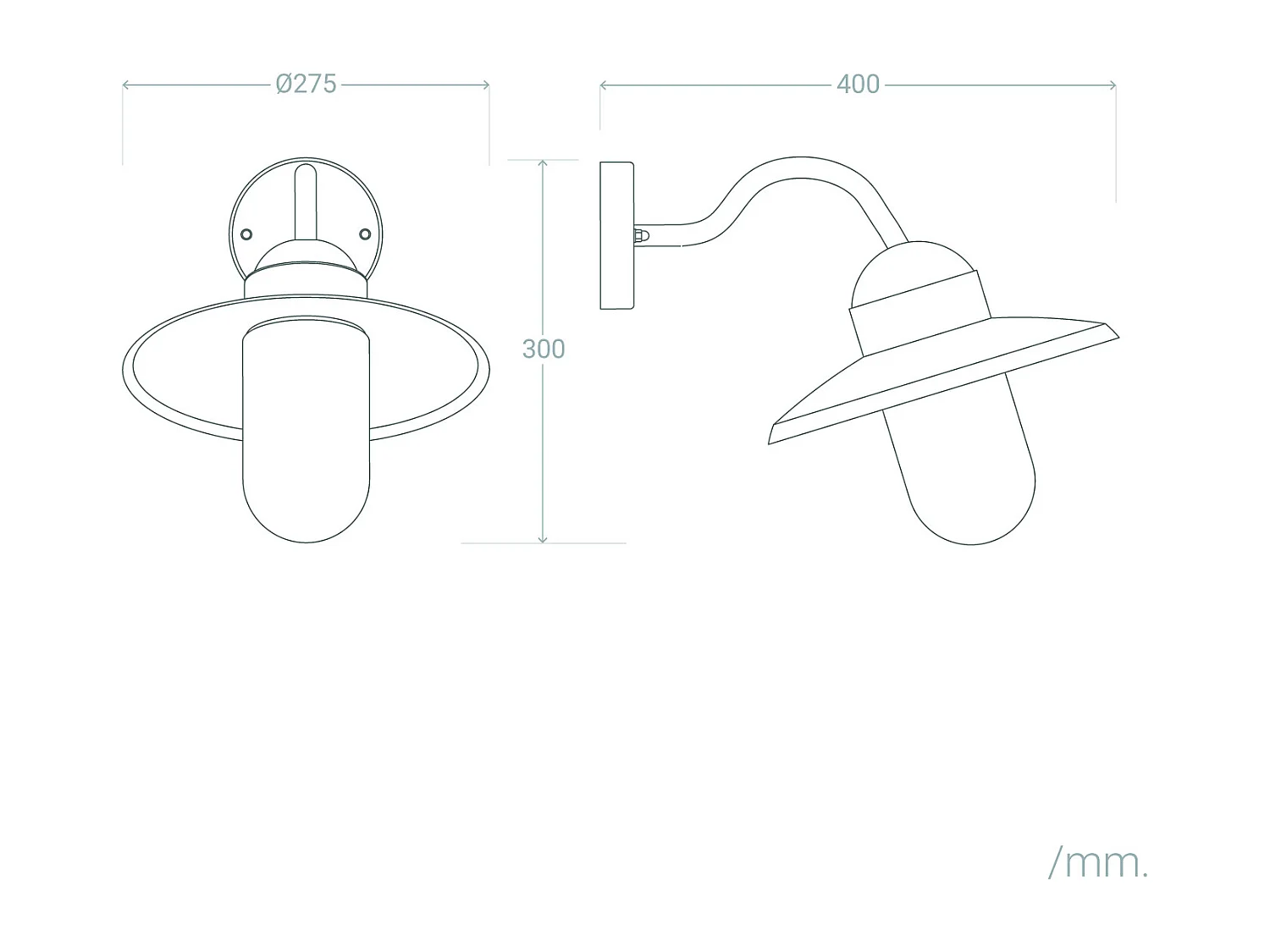 Lámpara de Pared Exterior Aluminio Adaoua Verde