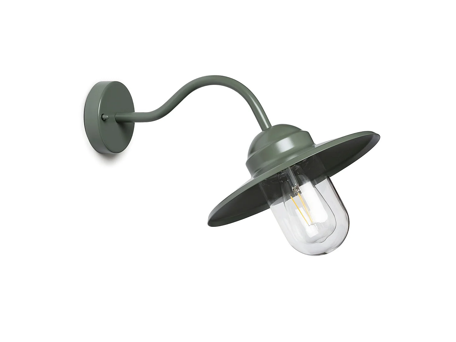 Lámpara de Pared Exterior Aluminio Adaoua Verde