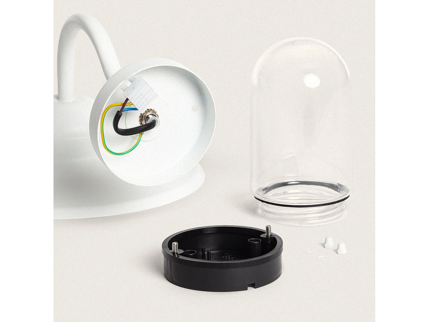 Lampada da Parete per Esterni Alluminio Adaoua Bianco